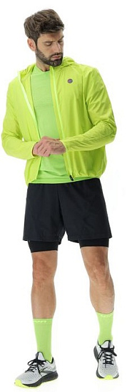 Шорты мужские UYN Running Exceleration Ow Performance 2In1 Black/Cloud - Фото 8 большая