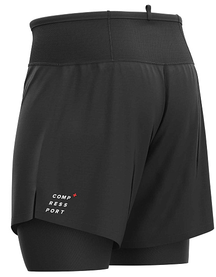 Шорты мужские Compressport Trail 2-в-1 Черный - Фото 3 большая