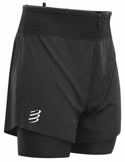 Шорты мужские Compressport Trail 2-в-1 Черный - Фото 1 большая