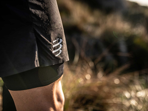 Шорты мужские Compressport Trail 2-в-1 Черный - Фото 4 большая