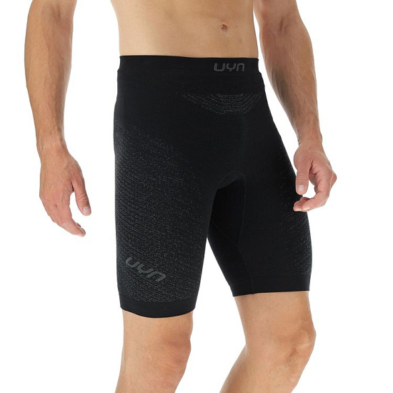 Шорты мужские UYN Running Exceleration Ow Tight Black/Black/Iron - Фото 6 большая