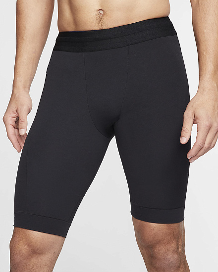 Шорты мужские Nike Yoga Dri-FIT Infinalon Black/Black - Фото 3 большая