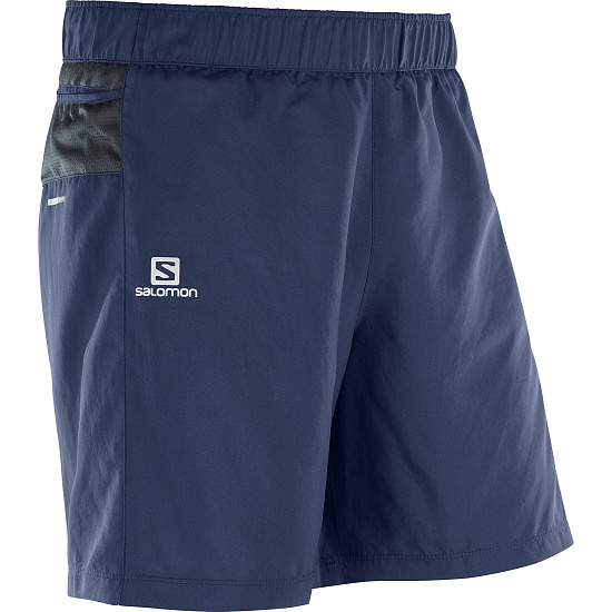 Шорты мужские Salomon Trail Runner Dress Blue - Фото 2 большая