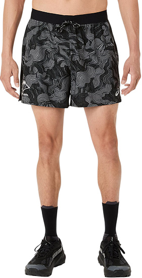 Шорты мужские ASICS Fujitrail All Over Print 5In Performance Black - Фото 2 большая