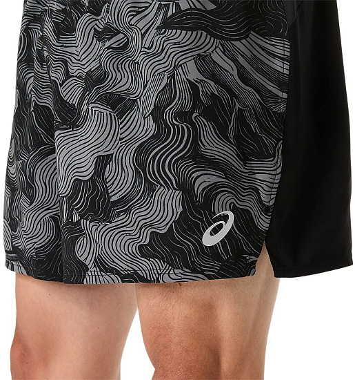 Шорты мужские ASICS Fujitrail All Over Print 5In Performance Black - Фото 5 большая