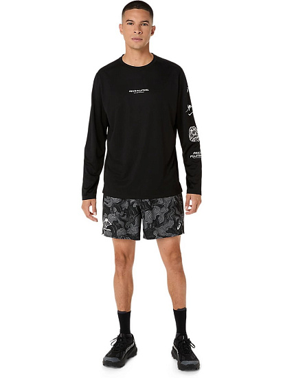 Шорты мужские ASICS Fujitrail All Over Print 5In Performance Black - Фото 9 большая
