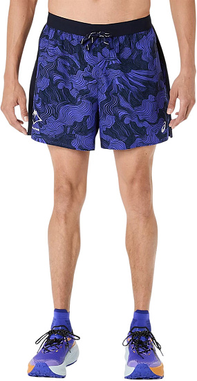 Шорты мужские ASICS Fujitrail All Over Print 5In Midnight/Cobalt - Фото 2 большая