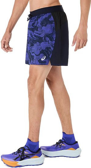 Шорты мужские ASICS Fujitrail All Over Print 5In Midnight/Cobalt - Фото 4 большая