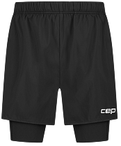 Шорты мужские CEP C48M The Run 2in1 Black