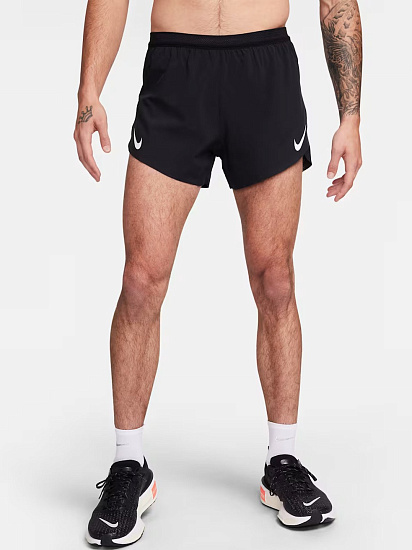 Шорты мужские Nike Dri-FIT ADV AeroSwift 4 Black/Summit White - Фото 3 большая