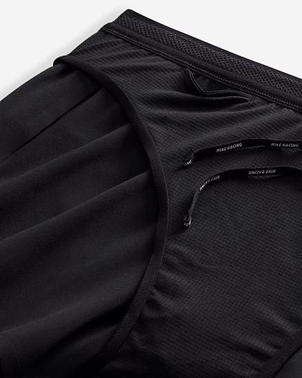 Шорты мужские Nike Dri-FIT ADV AeroSwift 4 Black/Summit White - Фото 5 большая