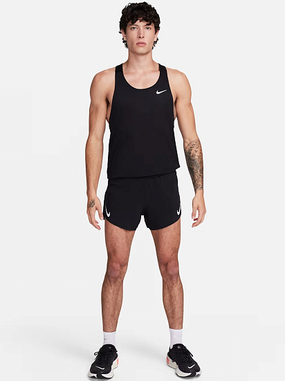 Шорты мужские Nike Dri-FIT ADV AeroSwift 4 Black/Summit White - Фото 7 большая