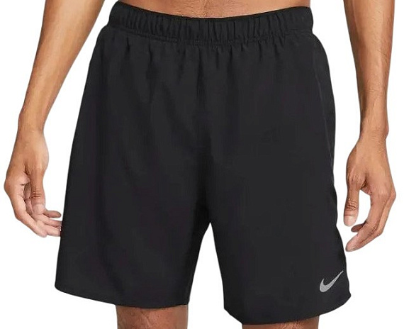 Шорты мужские Nike Dri-FIT Challenger 7 2In1 Black/Summit White - Фото 3 большая