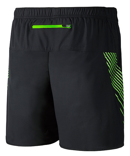 Шорты мужские Mizuno Venture Square 5.5 Black/Green - Фото 2 большая