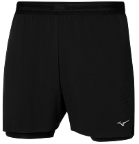 Шорты мужские Mizuno Tech Light 5.5 2in1 Black