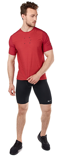 Шорты мужские Nike Power Tight Half Fast Black/Reflective Silv - Фото 3 большая