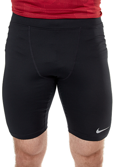 Шорты мужские Nike Power Tight Half Fast Black/Reflective Silv - Фото 4 большая