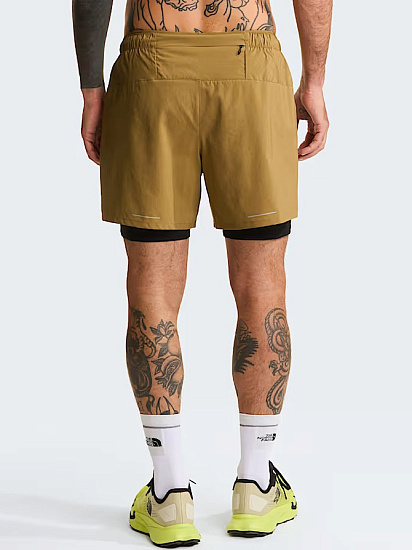 Шорты мужские The North Face Lightbright 2in1 5in Cedar/Tnf Black - Фото 4 большая