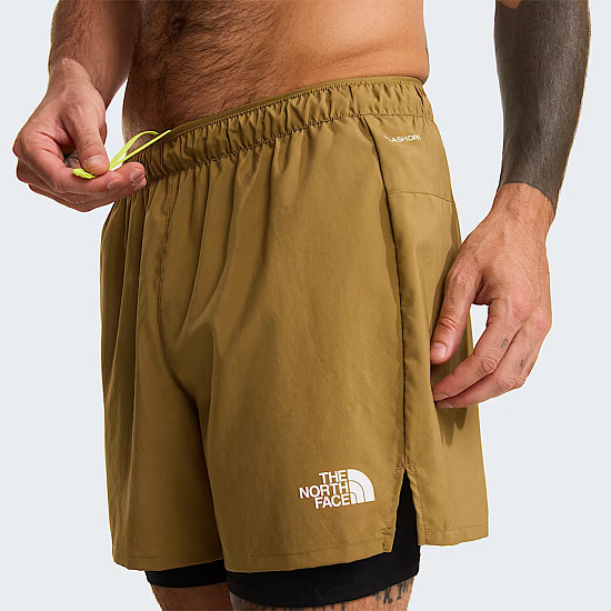 Шорты мужские The North Face Lightbright 2in1 5in Cedar/Tnf Black - Фото 7 большая