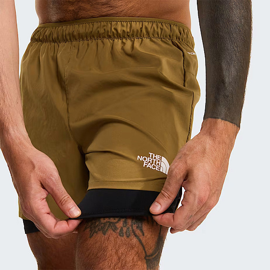 Шорты мужские The North Face Lightbright 2in1 5in Cedar/Tnf Black - Фото 8 большая
