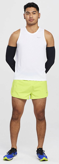 Шорты мужские Saucony Outpace 2.5" Split Acid Lime - Фото 7 большая