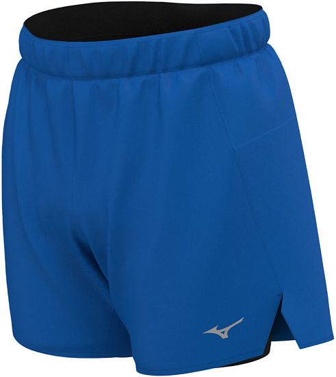 Шорты мужские Mizuno Core 5.5 Inches 2In1 Princess Blue - Фото 3 большая