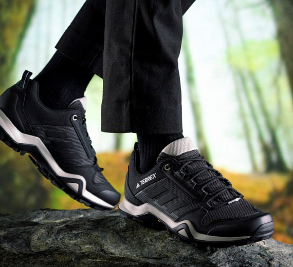 Кроссовки женские Adidas Terrex Ax3 Solid Grey/Core Black/Purple Tint - Фото 2 большая