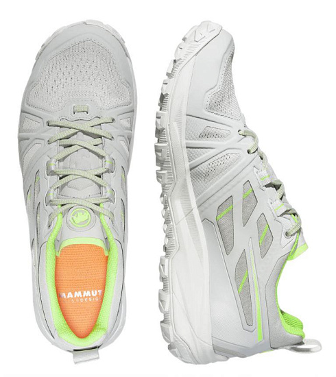 Кроссовки женские Mammut Saentis Low Gtx Ice Gray/Highlime - Фото 3 большая