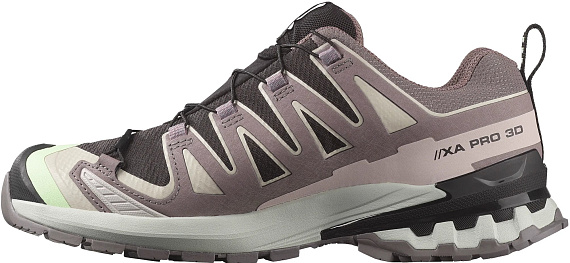 Кроссовки женские Salomon Xa Pro 3D V9 Gtx Black/Patina Green/Gray Violet - Фото 3 большая