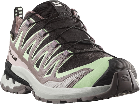 Кроссовки женские Salomon Xa Pro 3D V9 Gtx Black/Patina Green/Gray Violet - Фото 5 большая