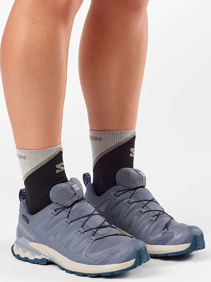 Кроссовки женские Salomon Xa Pro 3D V9 Gtx Grisaille/Tradewinds/Spellbound - Фото 4 большая