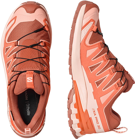 Кроссовки женские Salomon Xa Pro 3D V9 Gtx Pecan Brown/Nectarine/Almond Cream - Фото 2 большая