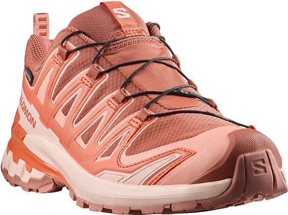 Кроссовки женские Salomon Xa Pro 3D V9 Gtx Pecan Brown/Nectarine/Almond Cream - Фото 5 большая