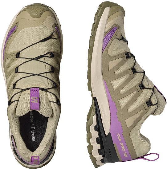 Кроссовки женские Salomon Xa Pro 3D V9 Gtx Bog/Aloe/Concord Grape - Фото 2 большая
