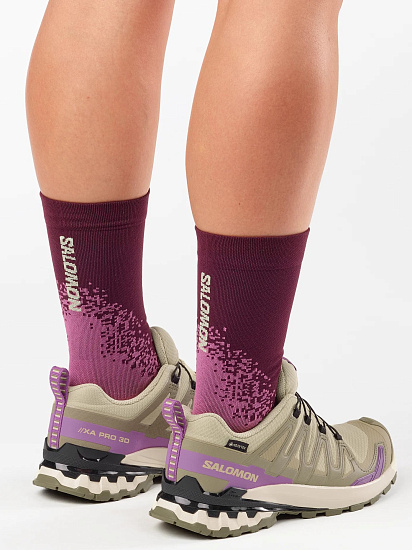 Кроссовки женские Salomon Xa Pro 3D V9 Gtx Bog/Aloe/Concord Grape - Фото 4 большая