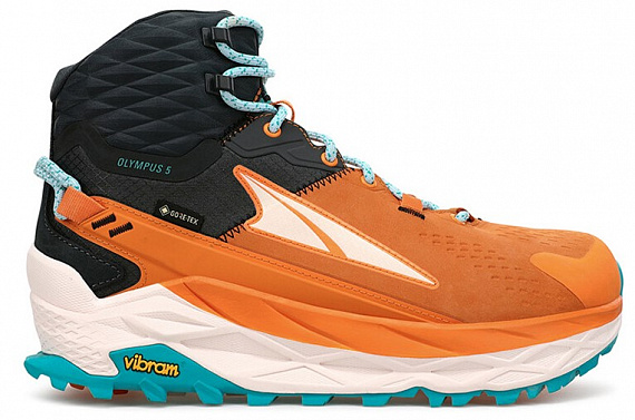 Кроссовки женские Altra Olympus 5 Hike Mid Gtx Gray/Orange - Фото 1 большая