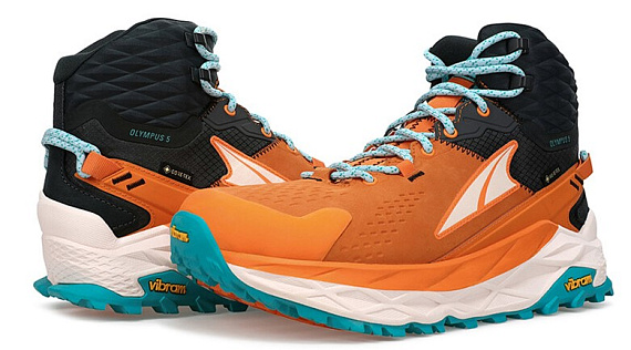 Кроссовки женские Altra Olympus 5 Hike Mid Gtx Gray/Orange - Фото 4 большая