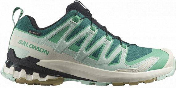 Кроссовки женские Salomon Xa Pro 3D V9 Gtx Deep Lake/Electric Green/Vanilla Ice - Фото 1 большая