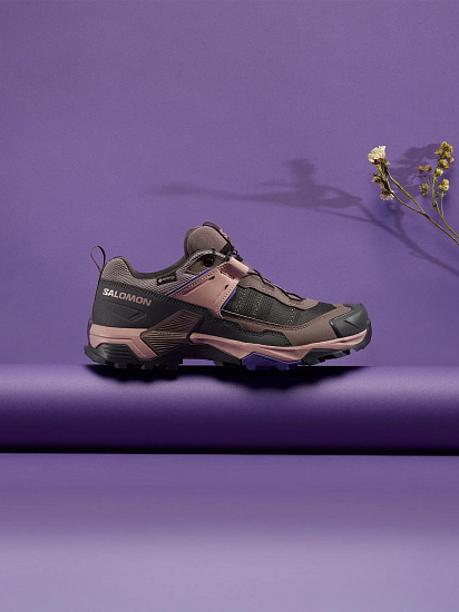 Кроссовки женские Salomon X Ultra 5 Gtx Iron/Shadow Gray/Deep Blue - Фото 4 большая