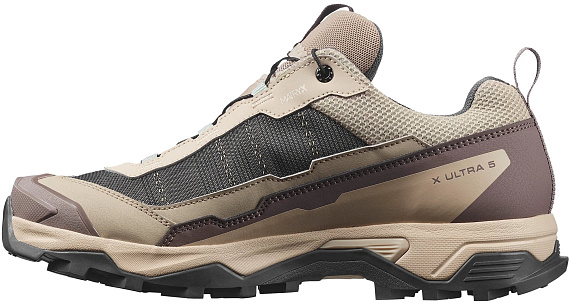 Кроссовки женские Salomon X Ultra 5 Gtx Desert Tan/White Pepper/Green Milieu - Фото 7 большая