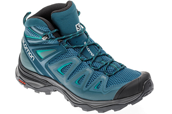 Треккинговые кроссовкиженские Salomon X Ultra Mid 3 Aero Mallard Blue/Reflecting Pond/Tropical Green - Фото 5 большая