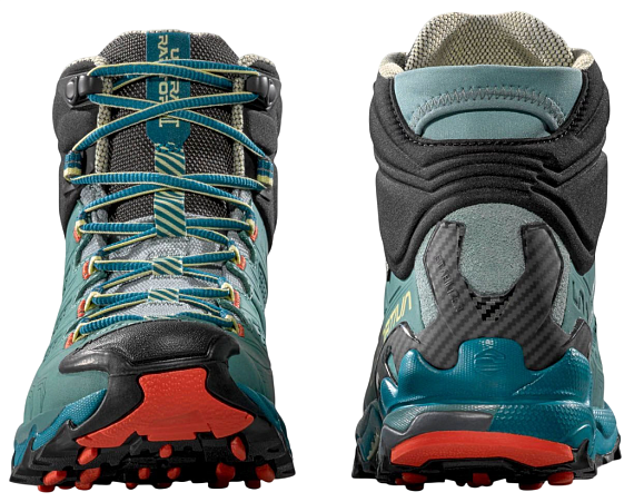 Кроссовки женские La Sportiva Ultra Raptor II Mid Leather Gtx Juniper/Carbon - Фото 3 большая