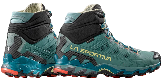Кроссовки женские La Sportiva Ultra Raptor II Mid Leather Gtx Juniper/Carbon - Фото 4 большая