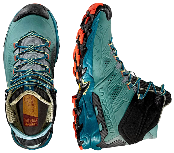 Кроссовки женские La Sportiva Ultra Raptor II Mid Leather Gtx Juniper/Carbon - Фото 5 большая