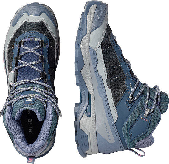 Кроссовки женские Salomon X Ultra 5 Mid Gtx Spellbound/Monument/Dusky Orchid - Фото 2 большая