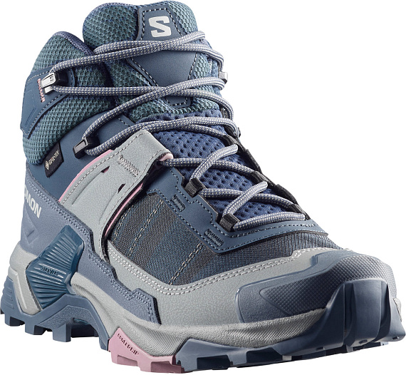Кроссовки женские Salomon X Ultra 5 Mid Gtx Spellbound/Monument/Dusky Orchid - Фото 4 большая