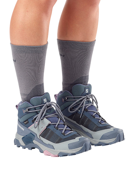 Кроссовки женские Salomon X Ultra 5 Mid Gtx Spellbound/Monument/Dusky Orchid - Фото 7 большая