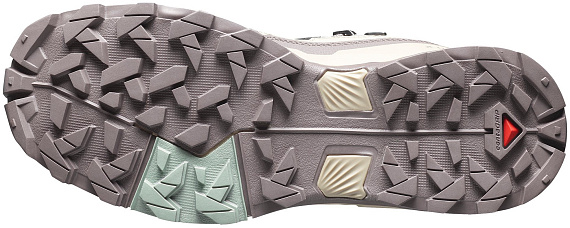 Кроссовки женские Salomon X Ultra 5 Mid Gtx Iron/Desert Tan/Green Milieu - Фото 6 большая