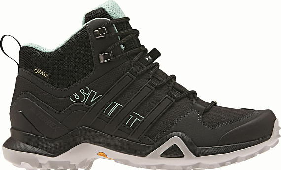 Кроссовки женские Adidas Terrex Swift R2 Mid GTX Core Black/Core Black/Ash Green S18 - Фото 1 большая
