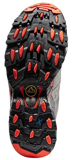 Кроссовки женские La Sportiva Ultra Raptor II Leather GTX Grey/Cherry Tomato - Фото 3 большая